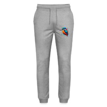 Martin-pêcheur - Pantalon de jogging bio MOVER Stanley/Stella unisexe - gris chiné - Devant - Marisol (170cm) & Nik (191cm)