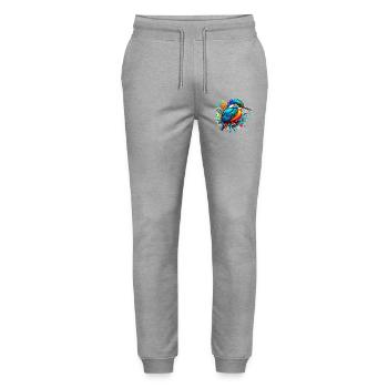 Eisvogel - Stanley/Stella Unisex Bio Jogginghose Mover  - Grau meliert - Vorne - Marisol (170cm) & Nik (191cm)