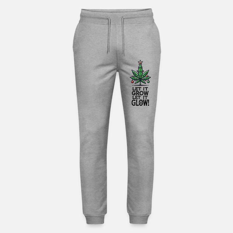 Let It Grow Let It Glow - Stanley/Stella Unisex Bio Jogginghose Mover  - Grau meliert
