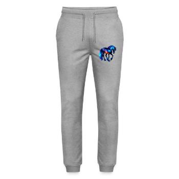 Cheval - Pantalon de jogging bio MOVER Stanley/Stella unisexe - gris chiné - Devant - Marisol (170cm) & Nik (191cm)