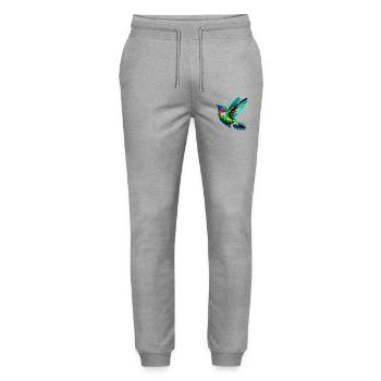 Kolibri - Stanley/Stella Unisex Bio Jogginghose Mover  - Grau meliert - Vorne - Marisol (170cm) & Nik (191cm)