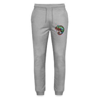 Caméléon - Pantalon de jogging bio MOVER Stanley/Stella unisexe - gris chiné - Devant - Marisol (170cm) & Nik (191cm)