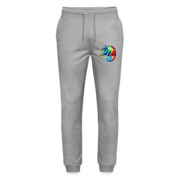 Caméléon - Pantalon de jogging bio MOVER Stanley/Stella unisexe - gris chiné - Devant - Marisol (170cm) & Nik (191cm)