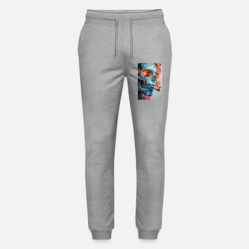 Skull Graffiti Feuerkunst - Stanley/Stella Unisex Bio Jogginghose Mover  - Grau meliert