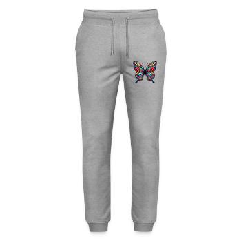 Papillon - Pantalon de jogging bio MOVER Stanley/Stella unisexe - gris chiné - Devant - Marisol (170cm) & Nik (191cm)