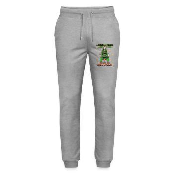 Gamer - Stanley/Stella Unisex Bio Jogginghose Mover  - Grau meliert - Vorne - Marisol (170cm) & Nik (191cm)