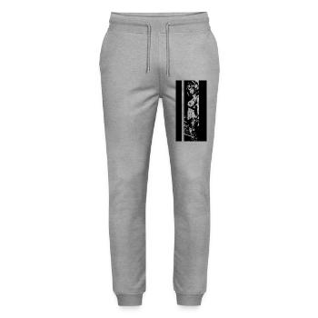 Cyberpunk Girl - Stanley/Stella Unisex Bio Jogginghose Mover  - Grau meliert - Vorne - Marisol (170cm) & Nik (191cm)