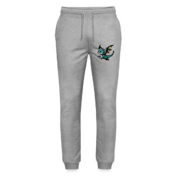 Dragon - Stanley/Stella Mover Unisex Organic Jogging Trousers - heather grey - Front - Marisol (170cm) & Nik (191cm)