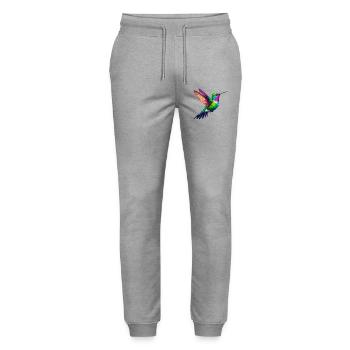 Kolibri - Stanley/Stella Unisex Bio Jogginghose Mover  - Grau meliert - Vorne - Marisol (170cm) & Nik (191cm)