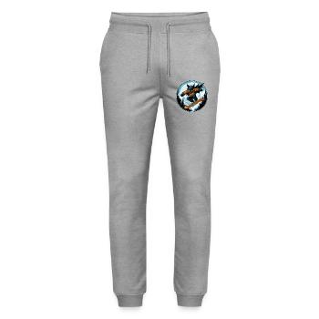 Fledermaus Snowboarder - Stanley/Stella Unisex Bio Jogginghose Mover  - Grau meliert - Vorne - Marisol (170cm) & Nik (191cm)