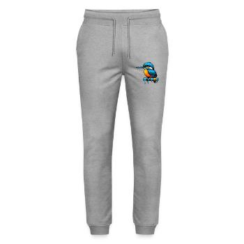 Martin-pêcheur - Pantalon de jogging bio MOVER Stanley/Stella unisexe - gris chiné - Devant - Marisol (170cm) & Nik (191cm)