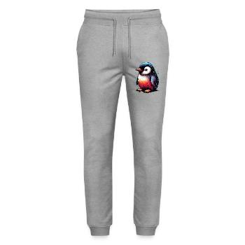 Pinguin - Stanley/Stella Unisex Bio Jogginghose Mover  - Grau meliert - Vorne - Marisol (170cm) & Nik (191cm)