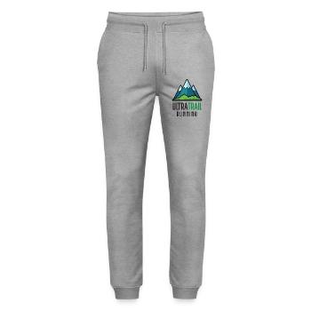 Ultra Trail Running - Stanley/Stella Mover Unisex Organic Jogging Trousers - heather grey - Front - Marisol (170cm) & Nik (191cm)