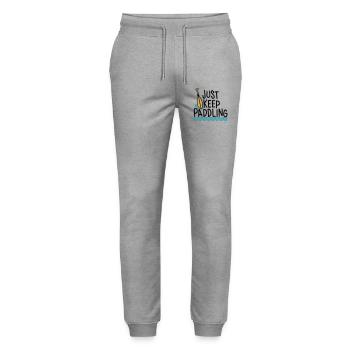Just Keep Paddling - Stanley/Stella Mover Unisex Organic Jogging Trousers - heather grey - Front - Marisol (170cm) & Nik (191cm)