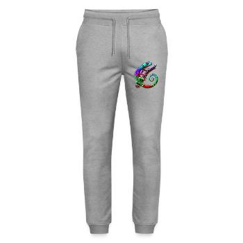 Gecko - Stanley/Stella Unisex Bio Jogginghose Mover  - Grau meliert - Vorne - Marisol (170cm) & Nik (191cm)