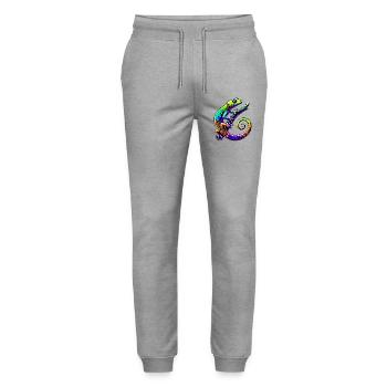 Gecko - Stanley/Stella Unisex Bio Jogginghose Mover  - Grau meliert - Vorne - Marisol (170cm) & Nik (191cm)