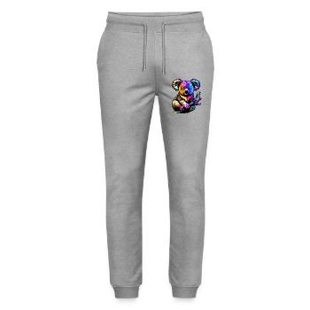 Koala - Pantalon de jogging bio MOVER Stanley/Stella unisexe - gris chiné - Devant - Marisol (170cm) & Nik (191cm)