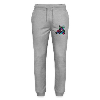 Chat - Pantalon de jogging bio MOVER Stanley/Stella unisexe - gris chiné - Devant - Marisol (170cm) & Nik (191cm)