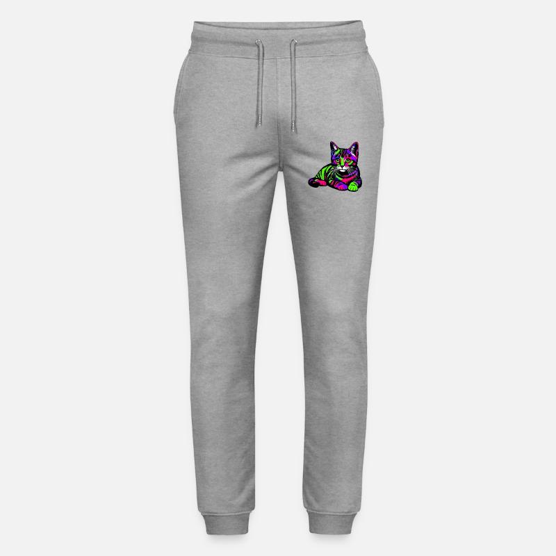 Katze - Stanley/Stella Unisex Bio Jogginghose Mover  - Grau meliert