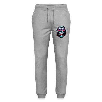 Gorillas with sunglasses - Stanley/Stella Mover Unisex Organic Jogging Trousers - heather grey - Front - Marisol (170cm) & Nik (191cm)