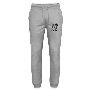 Talk Like a Pirate, Walk Like a Captain - Stanley/Stella Mover Unisex Organic Jogging Trousers - heather grey - Front - Marisol (170cm) & Nik (191cm)