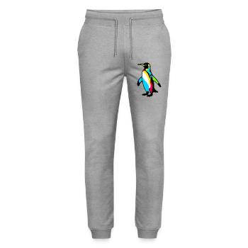 Pingouin - Pantalon de jogging bio MOVER Stanley/Stella unisexe - gris chiné - Devant - Marisol (170cm) & Nik (191cm)