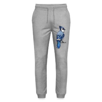 Geai bleu - Pantalon de jogging bio MOVER Stanley/Stella unisexe - gris chiné - Devant - Marisol (170cm) & Nik (191cm)