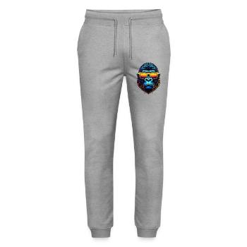 Gorilla - Stanley/Stella Unisex Bio Jogginghose Mover  - Grau meliert - Vorne - Marisol (170cm) & Nik (191cm)
