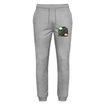 Pop Art Style Inverted - Stanley/Stella Mover Unisex Organic Jogging Trousers - heather grey - Front - Marisol (170cm) & Nik (191cm)