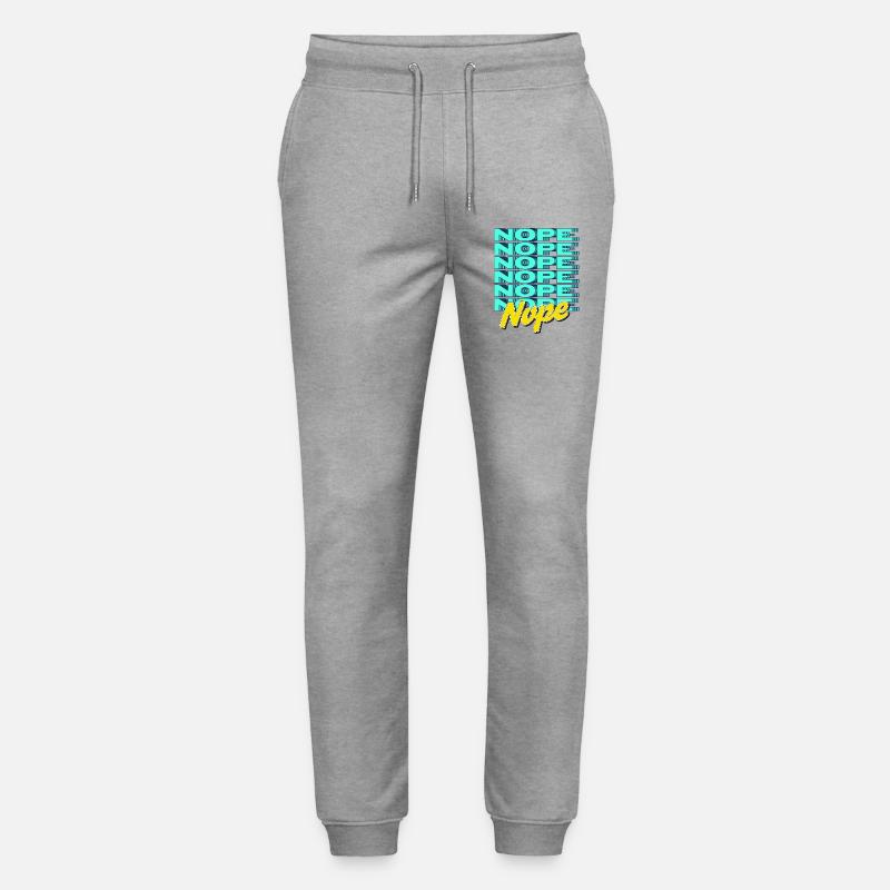 NOPE – Déclaration audacieuse et impertinente - Pantalon de jogging bio MOVER Stanley/Stella unisexe - gris chiné
