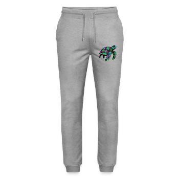 Sea turtle - Stanley/Stella Mover Unisex Organic Jogging Trousers - heather grey - Front - Marisol (170cm) & Nik (191cm)