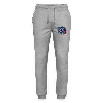 Cheval - Pantalon de jogging bio MOVER Stanley/Stella unisexe - gris chiné - Devant - Marisol (170cm) & Nik (191cm)