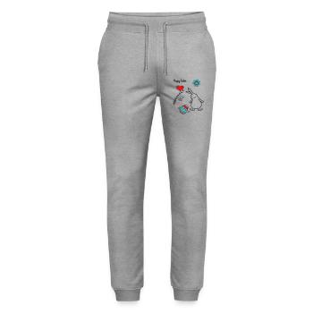 Happy Easter - Stanley/Stella Unisex Bio Jogginghose Mover  - Grau meliert - Vorne - Marisol (170cm) & Nik (191cm)