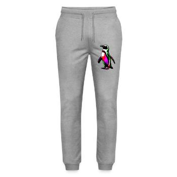 Pingouin - Pantalon de jogging bio MOVER Stanley/Stella unisexe - gris chiné - Devant - Marisol (170cm) & Nik (191cm)