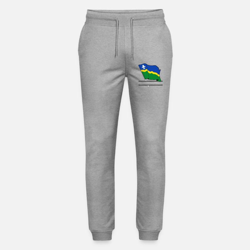Drapeau Flevoland bannière de texte - Pantalon de jogging bio MOVER Stanley/Stella unisexe - gris chiné
