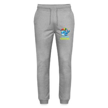 Carnaval de Cologne Carnaval Carnaval Karnewal - Pantalon de jogging bio MOVER Stanley/Stella unisexe - gris chiné - Devant - Marisol (170cm) & Nik (191cm)