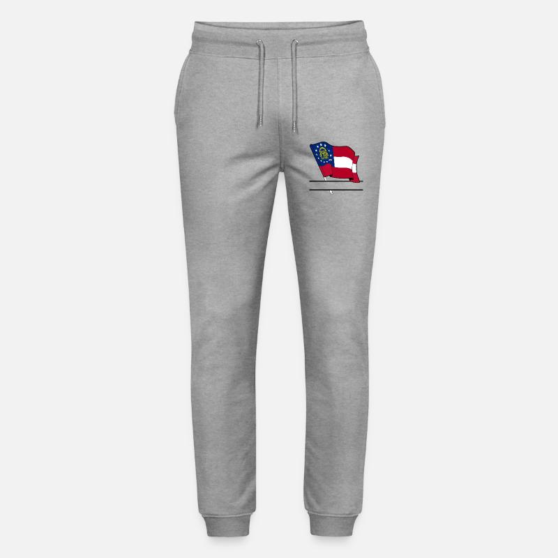 Flagge Georgien Textbanner - Stanley/Stella Unisex Bio Jogginghose Mover  - Grau meliert