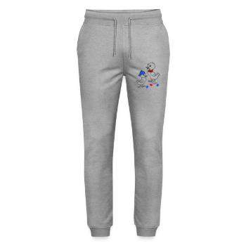 Osterfest - Stanley/Stella Unisex Bio Jogginghose Mover  - Grau meliert - Vorne - Marisol (170cm) & Nik (191cm)
