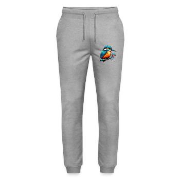 Eisvogel - Stanley/Stella Unisex Bio Jogginghose Mover  - Grau meliert - Vorne - Marisol (170cm) & Nik (191cm)