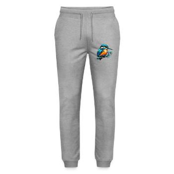 Eisvogel - Stanley/Stella Unisex Bio Jogginghose Mover  - Grau meliert - Vorne - Marisol (170cm) & Nik (191cm)