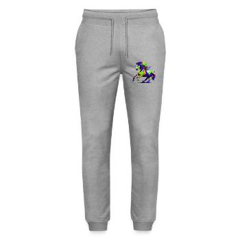 Horse - Stanley/Stella Mover Unisex Organic Jogging Trousers - heather grey - Front - Marisol (170cm) & Nik (191cm)