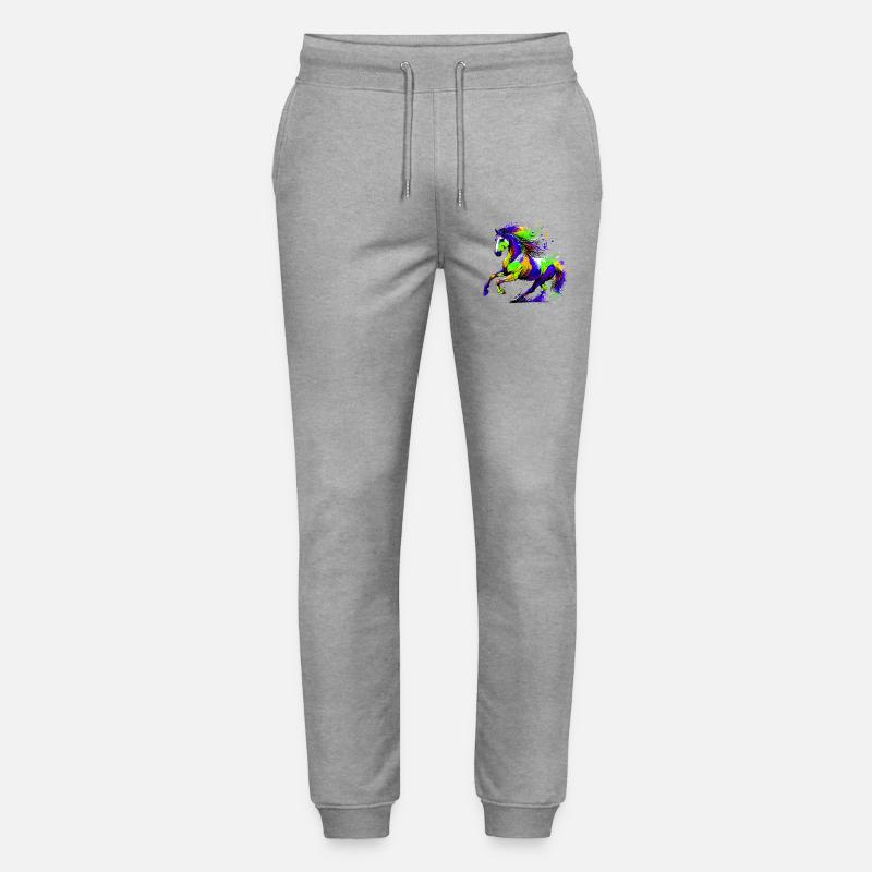 Pferd - Stanley/Stella Unisex Bio Jogginghose Mover  - Grau meliert