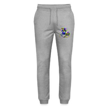 Cheval - Pantalon de jogging bio MOVER Stanley/Stella unisexe - gris chiné - Devant - Marisol (170cm) & Nik (191cm)