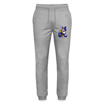 Chat - Pantalon de jogging bio MOVER Stanley/Stella unisexe - gris chiné - Devant - Marisol (170cm) & Nik (191cm)