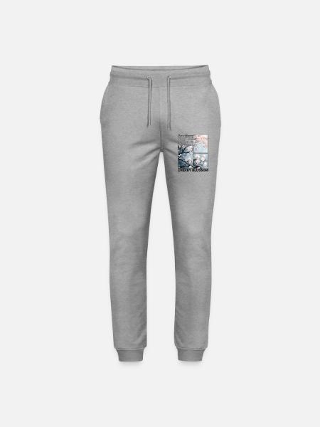 Kwiat wiśni Sakura Kwiat Wiosna Natura Prezent - Ekologiczne spodnie dresowe typu unisex Stanley/Stella Mover - szary melanż
