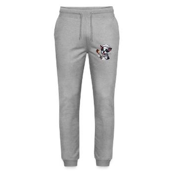 Bostie Koch Design - Stanley/Stella Mover Unisex Organic Jogging Trousers - heather grey - Front - Marisol (170cm) & Nik (191cm)
