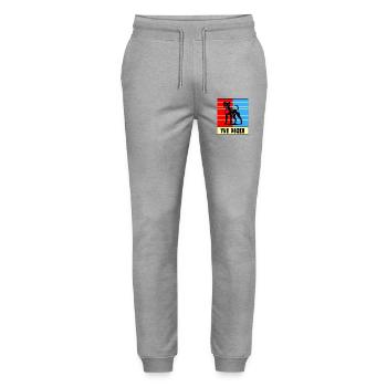 The Boxer – Strong Dog - Stanley/Stella Mover Unisex Organic Jogging Trousers - heather grey - Front - Marisol (170cm) & Nik (191cm)