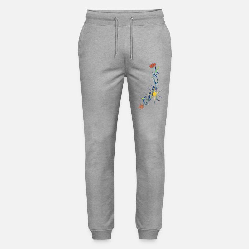 Cancer – Florales Sternzeichen-Design mit Sternen - Stanley/Stella Unisex Bio Jogginghose Mover  - Grau meliert