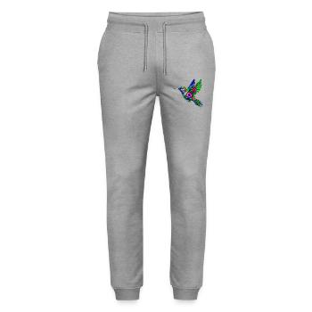 Kolibri - Stanley/Stella Unisex Bio Jogginghose Mover  - Grau meliert - Vorne - Marisol (170cm) & Nik (191cm)
