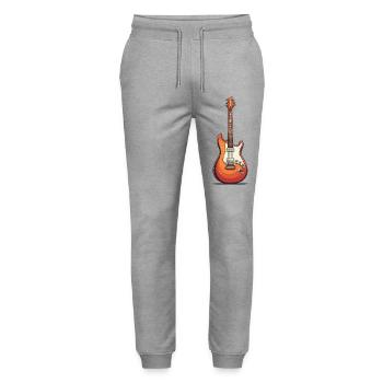 Guitare électrique Vintage Design - Pantalon de jogging bio MOVER Stanley/Stella unisexe - gris chiné - Devant - Marisol (170cm) & Nik (191cm)